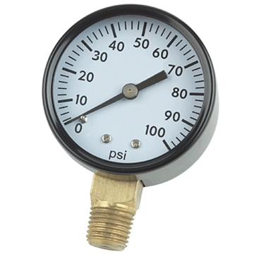 Little Giant 1/4" Pressure Gauge - Bottom Mount