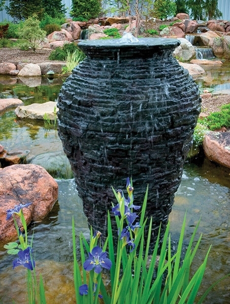 Aquascape Medium Stacked Slate Urn 45"