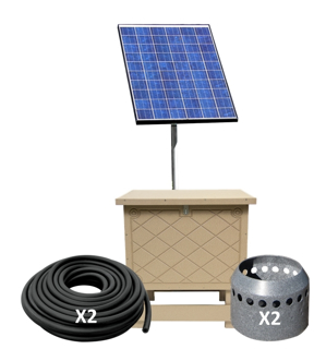 Solaer 1.2 Solar Lake Bed Aeration - 2 Duraplate Diffusers With 200' Self Weighted Tubing 